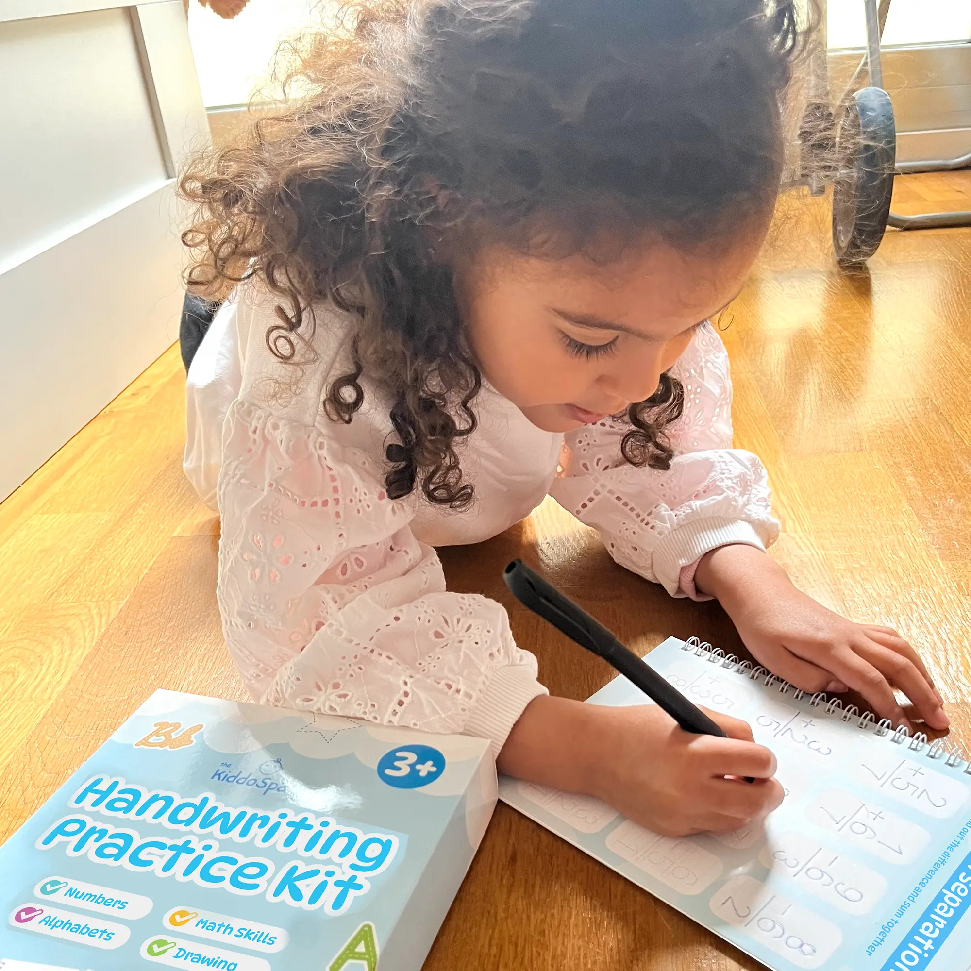KiddoSpace’s Handwriting Practice Kit (4 A5 Books + 1 Special Ink Pen)