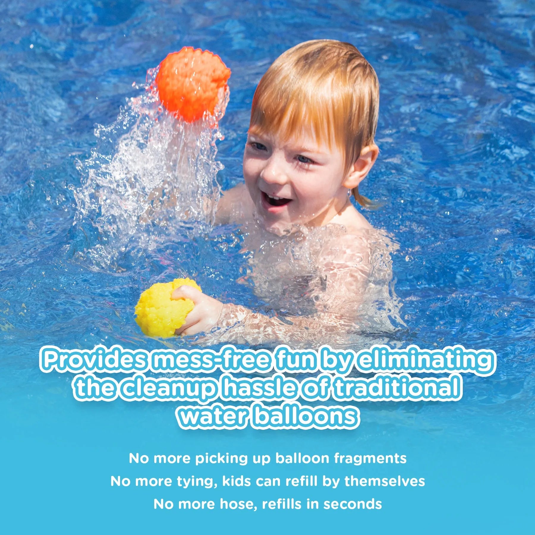 30 KiddoSpace Reusable Water Sponge Balls (Get 20 Free)