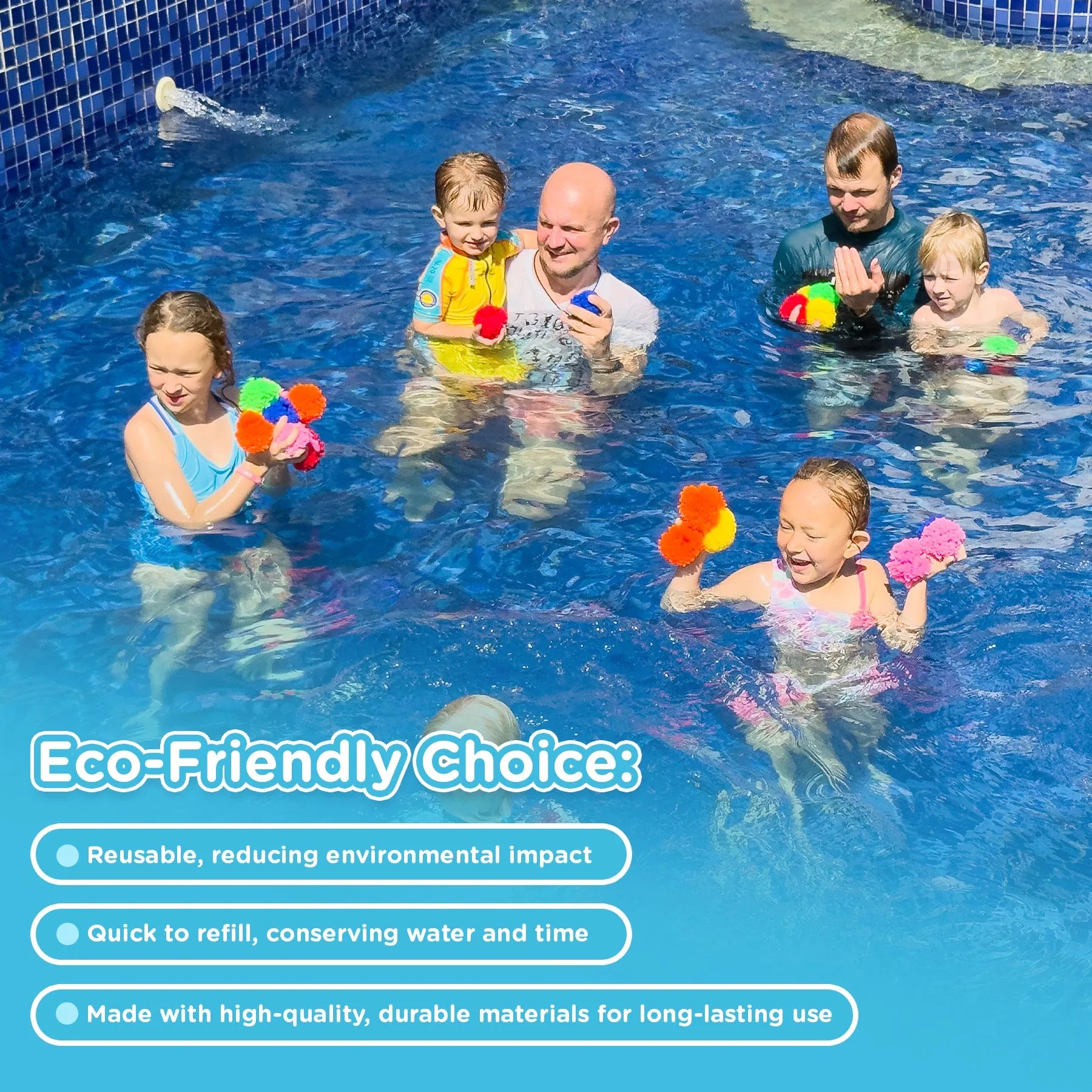 30 KiddoSpace Reusable Water Sponge Balls (Get 20 Free)